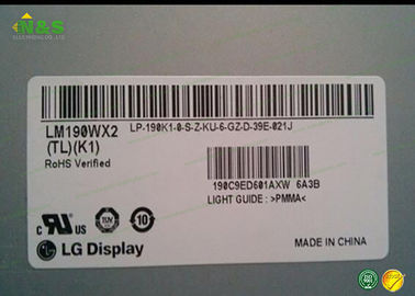 Harde de deklaaglm190wx2-tlk1 LCD Ruit van LG 19,0 duim met het Actieve Gebied van 408.24×255.15 mm